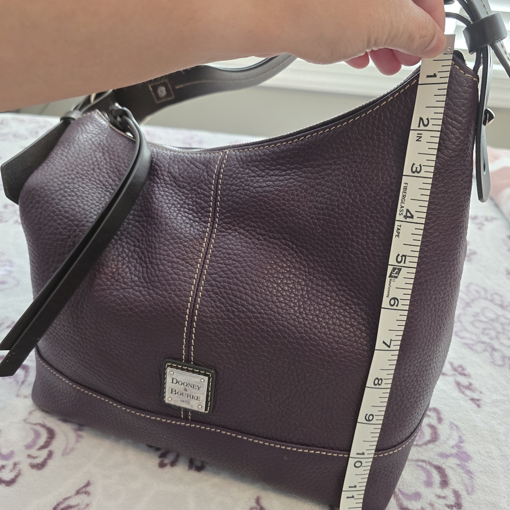 Dooney & Bourke Purple Plum Leather Shoulder Bag - Picture 5 of 12
